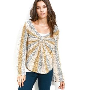 free people Sunburst Pinwheel Open Back Sweater ☀️